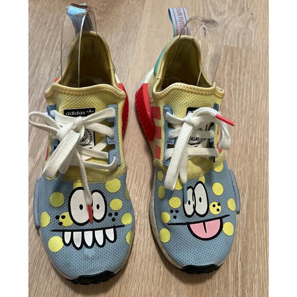 Adidas NMD R1 Kevin Lyons Shoes MultiColored Yellow Bright Coral Men Size 5 W6.5 - Picture 2 of 7